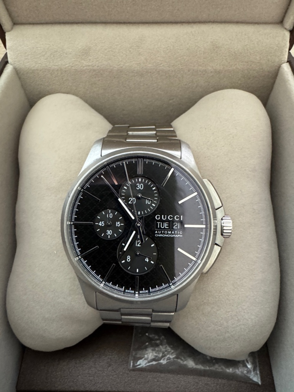 Gucci G-Timeless Chronograph Automatic Black Dial Mens Watch - YA126264